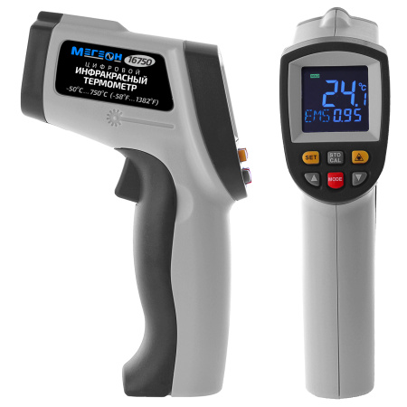 Инфракрасный измеритель температуры с цветным дисплеем МЕГЕОН 16750 купить по низкой цене | МАКСПРОФИТ