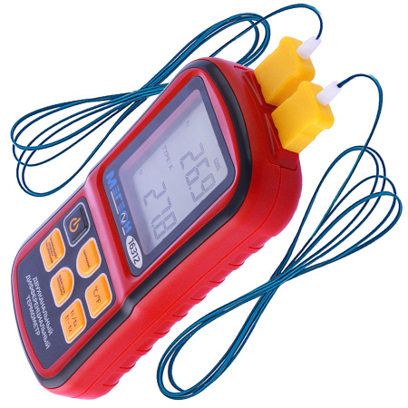 Измеритель температуры цифровой двухканальный МЕГЕОН 16312 купить по низкой цене | МАКСПРОФИТ