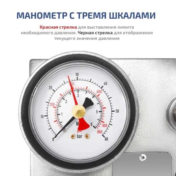 Насос опрессовочный профессиональный МЕГЕОН 98070 купить по низкой цене | МАКСПРОФИТ
